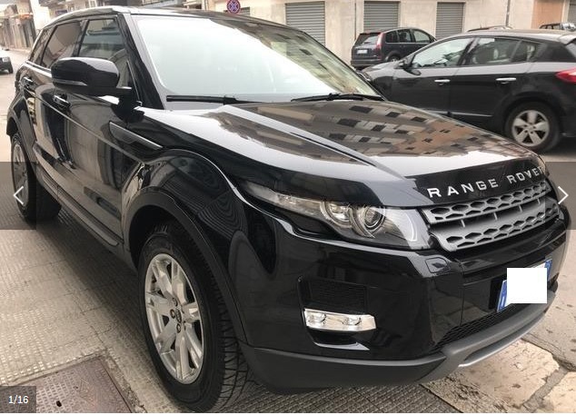 Left hand drive LANDROVER RANGE ROVER EVOQUE  2.2 TD4 5p. Pure NAVI/XENON/PELLE. PERFETT